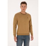 U.S. Polo Assn. Erkek Comfort Fit Bisiklet Yaka Hardal Kazak 50315022-VR151 - Oil - 2XL