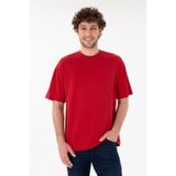 U.S. Polo Assn. Erkek Comfort Fit Bisiklet Yaka Kırmızı Tişört 50305990-VR030