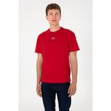 U.S. Polo Assn. Erkek Comfort Fit Bisiklet Yaka Kırmızı Tişört 50306450-VR030 - XL