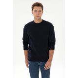 U.S. Polo Assn. Erkek Comfort Fit Bisiklet Yaka Lacivert İnce Sweatshirt 50316378-VR033