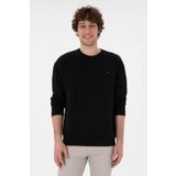 U.S. Polo Assn. Erkek Comfort Fit Bisiklet Yaka Siyah İnce Sweatshirt 50309858-VR046