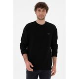 U.S. Polo Assn. Erkek Comfort Fit Bisiklet Yaka Siyah Sweatshirt 50290777-VR046