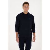 U.S. Polo Assn. Erkek Comfort Fit Kapüşonlu Lacivert Basic Sweatshirt 50313746-VR033