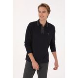 U.S. Polo Assn. Erkek Comfort Fit Yarım Fermuarlı Siyah Sweatshirt 50308927-VR046