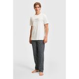 U.S. Polo Assn. Erkek Ekru Pijama Takım 50326148-VR019