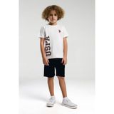 U.S. Polo Assn. Erkek Garson Bermuda Takımı - 14 - 15 Yaş - Beyaz