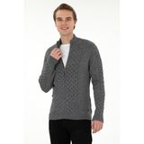 U.S. Polo Assn. Erkek Gri Melanj Hırka (triko) 50294136-VR086, L