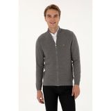 U.s. Polo Assn. Erkek Gri Melanj Hırka Triko 50307800-vr086 Gri Melanj