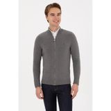 U.s. Polo Assn. Erkek Gri Melanj Hırka Triko 50313688-vr086 Grı Melanj