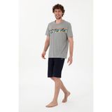 U.s. Polo Assn. Erkek Gri Melanj Pijama Takım 50309481-VR086