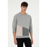 U.S. Polo Assn. Erkek Gri Melanj Sweatshirt 50293405-VR109