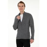U.S. Polo Assn. Erkek Gri Melanj Triko Hırka 50294136-VR086