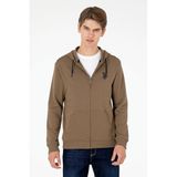 U.S. Polo Assn. Erkek Haki Hırka (örme) 50295147-VR027, Yeşil, M, HAKI
