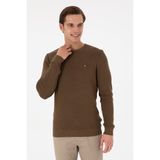 U.S. Polo Assn. Erkek Haki Kazak/triko 50298282-VR027, Yeşil, 3XL, HAKI