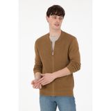 U.s. Polo Assn. Erkek Haki Melanj Hırka Triko 50288870-vr125
