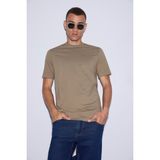 U.S. Polo Assn. Erkek Haki Regular Fit Bisiklet Yaka Basic Tişört 50327022-VR027