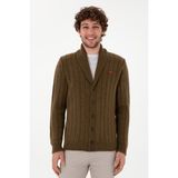 U.S. Polo Assn. Erkek Haki Triko Hırka 50297061-VR027