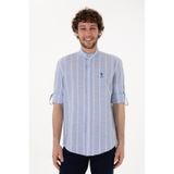 U.S. Polo Assn. Erkek Hakim Yaka Mavi Gömlek 50306392-vr036