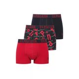 U.s. Polo Assn. Erkek İç Giyim 3'Lü Kutulu Ürün Boxer Lacivert - Kırmızı - Baskılı - Çoklu Renk - Arsno80o58h2-Akır