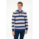U.S. Polo Assn. Erkek İndigo Sweatshirt 50293357-VR028, Mavi, XS