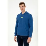 U.S. Polo Assn. Erkek İndigo Sweatshirt 50293359-VR028, Mavi, M
