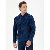 U.S. Polo Assn. Erkek İndigo Sweatshirt 50293445-VR028, Mavi, M