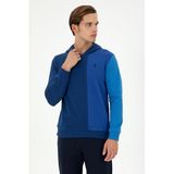 U.S. Polo Assn. Erkek İndigo Sweatshirt 50293451-VR028, Mavi, 2XL