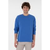 U.S. Polo Assn. Erkek İndigo Sweatshirt 50309858-VR028, Mavi