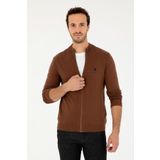 U.S. Polo Assn. Erkek Kahverengi Basic Triko Hırka 50293526-VR029
