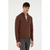 U.S. Polo Assn. Erkek Kahverengi Basic Triko Hırka 50298268-VR029 - Kahverengi-200