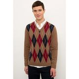 U.S. Polo Assn. Erkek Kahverengi Kazak 50228358-VR163 - Renkli - M