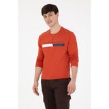 U.s. Polo Assn. Erkek Kiremit Sweatshirt 50290009-VR031, Kırmızı, 2XL