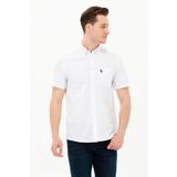 U.S. Polo Assn. Erkek Kısa Kollu Gömlek 1571442 Beyaz S
