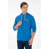 U.S. Polo Assn. Erkek Kobalt Sweatshirt 50295149-VR077, Mavi, XL