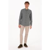 U.S. Polo Assn. Erkek Koyu Bej Slim Fit Kanvas / Chino Pantolon 50310340-VR088