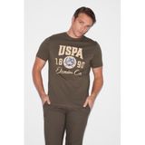 U.S. Polo Assn. Erkek Koyu Haki Tişört 50327174-VR111