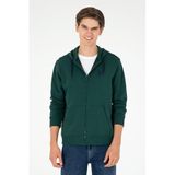 U.S. Polo Assn. Erkek Koyu Yeşil Hırka (örme) 50295147-VR079, L, KOYU YESIL