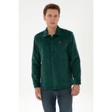 U.S. Polo Assn. Erkek Koyu Yeşil Uzun Kollu Kadife Gömlek 50316668-VR079 - XS
