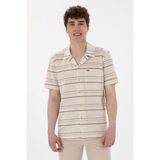 U.s. Polo Assn. Erkek Krem Gömlek Kısa Kollu 50299917-VR071 - XS