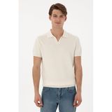 U.S. Polo Assn. Erkek Krem Kazak/triko 50299409-VR071, Beyaz, 2XL