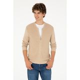 U.S. Polo Assn. Erkek Kum Melanj Basic Triko Hırka 50293528-VR123