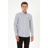 U.S. Polo Assn. Erkek Lacivert Çizgili Uzun Kollu Gömlek 50308580-VR033