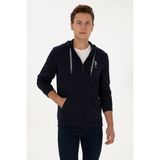 U.S. Polo Assn. Erkek Lacivert Hırka (Örme) %85 Pamuk Regular Fit Tek Cepli Günlük Kullanım İçin - XL