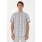 U.S. Polo Assn. Erkek Lacivert Kısa Kollu Gömlek 50299960-VR033