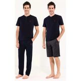 U.s. Polo Assn. Erkek Lacivert Pijama Takımı 3'Lü Çeyizlik Kutulu Set - Lacivert - Arsno12d00l5-Tla