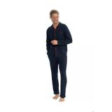U.s. Polo Assn. Erkek Lacivert Renkli Pijama Takımı Boydan Patlı Kutulu - Lacivert - Arsno12y03b9-Ela