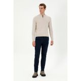 U.S. Polo Assn. Erkek Lacivert Slim Fit Kanvas Pantolon 50297578-vr033