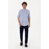 U.S. Polo Assn. Erkek Lacivert Slim Fit Kanvas Pantolon 50309119-VR033 - 29 - 32