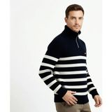 U.S. Polo Assn. Erkek Lacivert Yarım Fermuarlı Kazak 50293125-VR033 - XL
