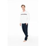 U.s. Polo Assn. Erkek Lastik Kollu Pijama Takımı Ekru Büyük Beden %100 Pamuk - Ekru - Arsno18v92v5bvtl-Ekru